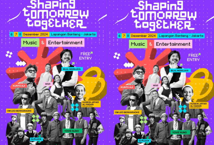 Konser Gratis Shaping Tomorrow Together di Lapangan Banteng 6-8 Desember 2024, Ada HIVI!, Yovie & Nuno, hingga Bilal Indrajaya