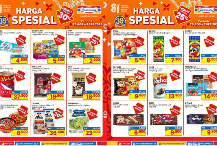 Promo Indomaret Terbaru Hari ini 29 Agustus 2026, Spesial Akhir Bulan Diskon Kapal Api Kopi Bubuk Rp19 Ribu