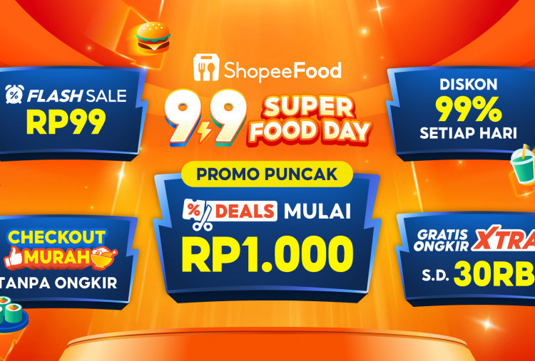 Promo ShopeeFood di Tanggal Kembar 9.9 Tawarkan Diskon hingga 99 Persen dan Flash Sale Rp99