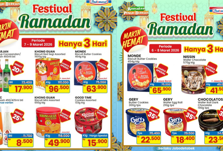 Promo JSM Indomaret Terbaru Hari Ini 8 Maret 2026, Diskon Sirup ABC-Biskuit Mulai Rp8 Ribuan