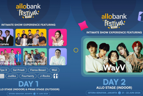Line Up Allo Bank Festival 2024 di Istora Senayan 21-22 Juni, Ada WayV, Tulus, Tiara Andini, hingga MALIQ & D'Essentials