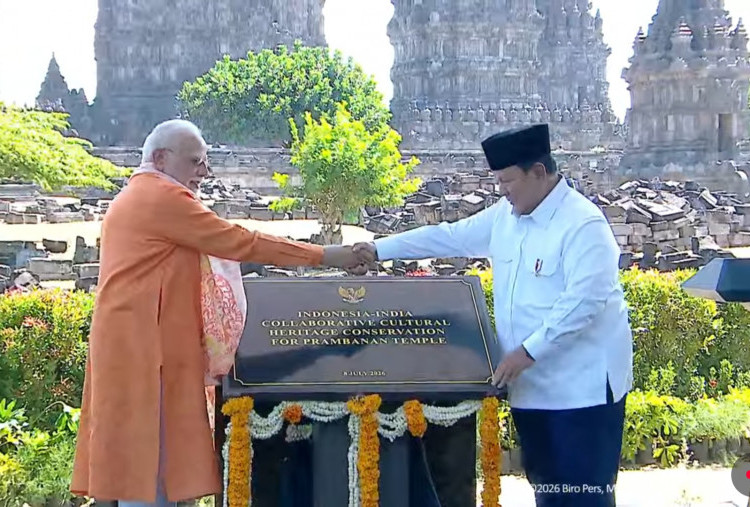 Prabowo dan Modi Resmi Kerja Sama Restorasi Candi Prambanan
