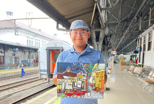 Sambut Hari Anak Nasional, KAI Hadirkan Seniman Berkebutuhan Khusus Melukis di Kereta Taksaka