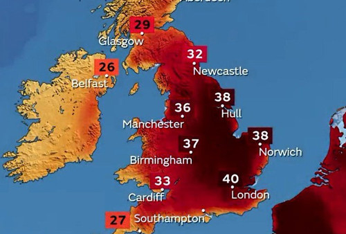 Suhu Udara Inggris Tembus 40 Derajat Celsius, Pemerintah Umumkan Keadaan Darurat