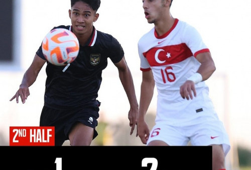 Hasil Laga Uji Coba: Timnas Indonesia U-20 Kalah 1-2  dari Turki U-20