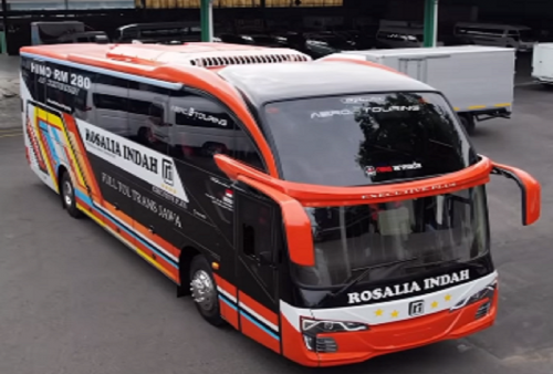 5 Unit Bus Baru PO Rosalia Indah, Ada Desain Baru di Bagian Garis Livery Bodi Samping