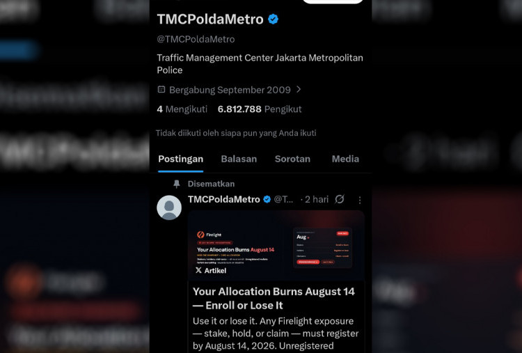 Polisi Buru Peretas Akun X TMC PMJ
