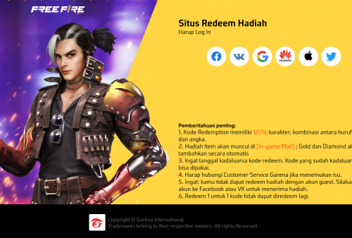 21 Kode Redeem FF Terbaru Hari Ini 22 November 2025, Buruan Klaim Diamond-Skin Spesial Weekend Gratis!