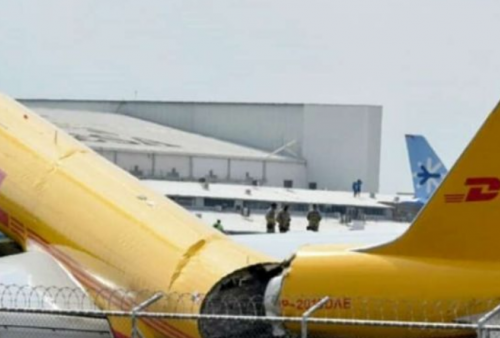 Tergelincir, Pesawat Kargo DHL Patah Terbelah Dua