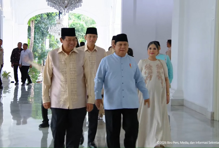 Datang Bersama Keluarga, SBY Ramaikan Open House Lebaran di Istana