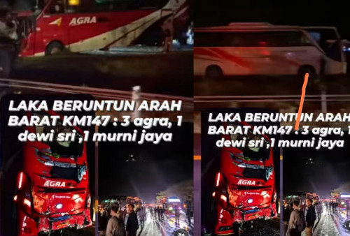 Kecelakaan Beruntun 5 Bus Agra Mas, Murni Jaya, Dewi Sri Hingga Alphard di Tol Cipali