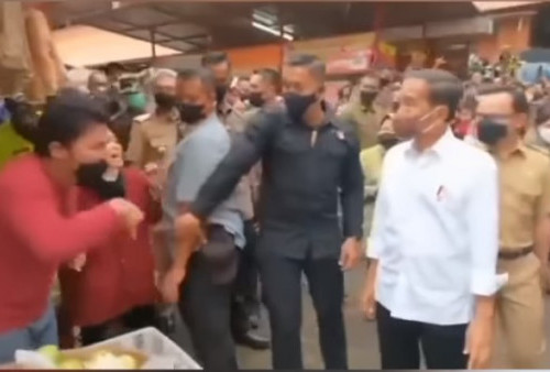 Histeris di depan Jokowi, Pedagang di Pasar Bogor Adukan Pamannya Masuk Penjara Gegara Pungli Pramenisme