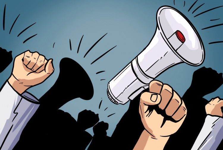 Massa KASBI Gelar Aksi Demo di Depan Gedung DPR, Sampaikan 10 Tuntutan Buruh