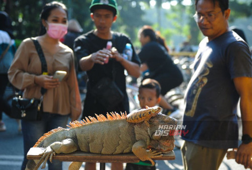 Pecinta Satwa di Hari Bebas Kendaraan Bermotor Surabaya