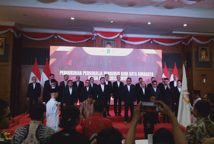 Pengurus KONI Surabaya 2025-2029 Dikukuhkan, Targetkan 250 Medali Emas di Porprov 2027