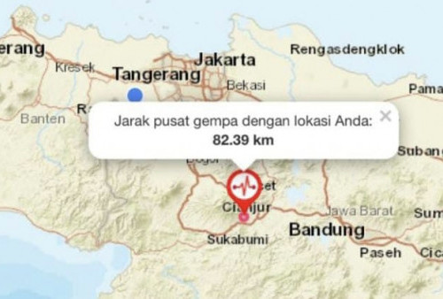Ini Titik Gempa 5,6 M Cianjur yang Guncangannya Terasa Kuat Hingga ke Jakarta, Apakah Berpotensi Tsunami?