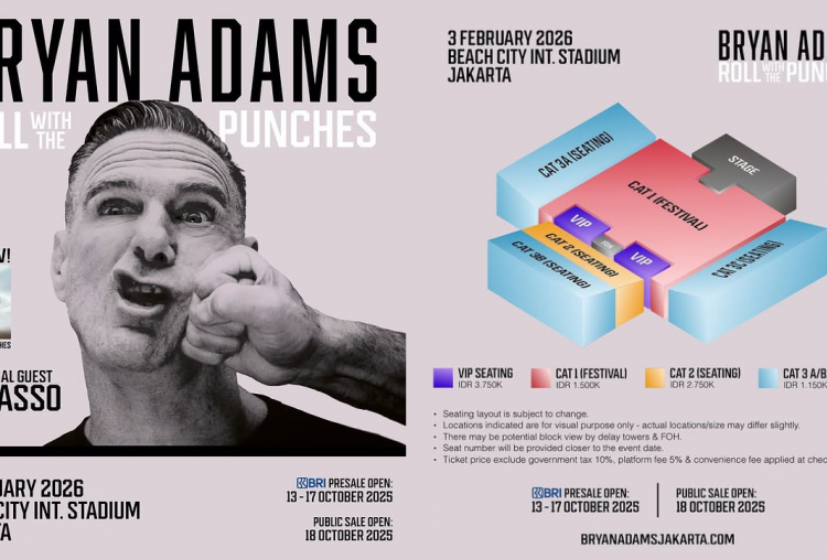 Harga Tiket Konser Bryan Adams di Jakarta 2026, Paling Murah Rp1.150.000