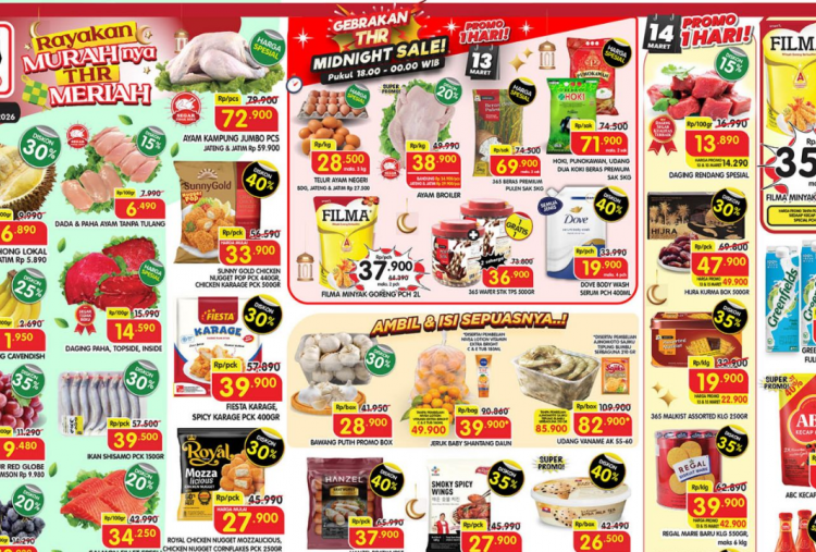 Promo JSM Superindo Terbaru 13-15 Maret 2026, Beli Daging Lebaran Gratis Minyak Goreng 2L