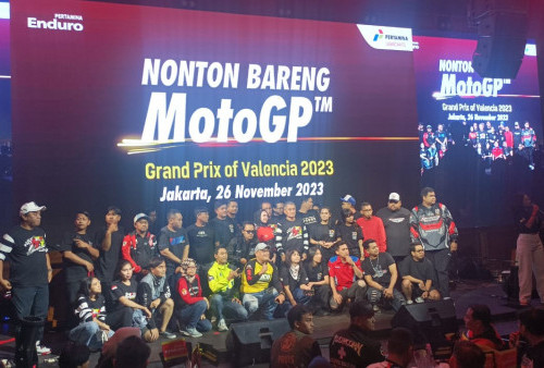 Ratusan Bikers Meriahkan Nobar MotoGP Valencia 2023 Bersama Pertamina Lubricants