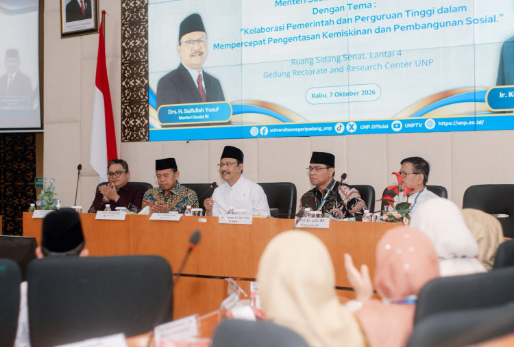 Kuliah Umum di UNP, Gus Ipul Ajak Civitas Akademika Jadi Agen Perlinsos