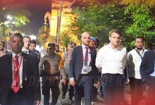 Cerita Presiden Prancis Emmanuel Macron Mendadak Turun Mobil Jalan Kaki dari Uluwatu sampai Jimbaran