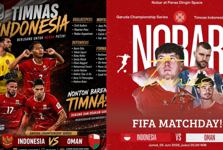 11 Lokasi Nobar Timnas Indonesia vs Oman FIFA Matchday 2026 di Jakarta, Dukung Garuda Menang