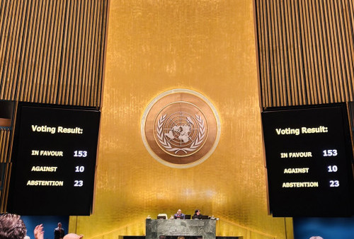 Majelis Umum PBB Setujui Resolusi Gencatan Senjata, 153 Negara Anggota Beri Suara Setuju