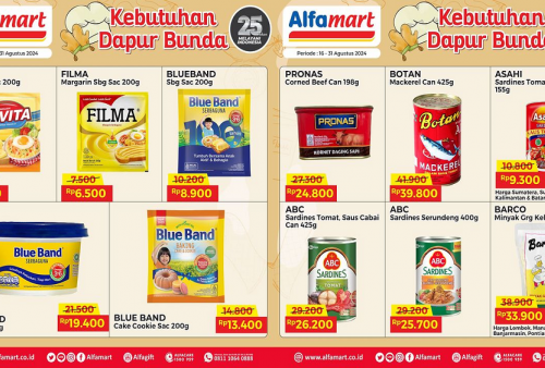 Katalog Promo Alfamart Hari Ini 29 Agustus 2024, Belanja Kebutuhan Dapur Mulai Rp6 Ribuan