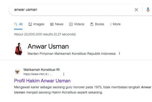 Di Google, Status Anwar Usman Sudah Mantan