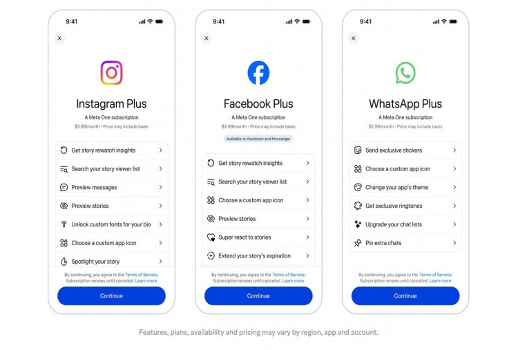 Meta One Resmi Meluncur! Instagram hingga WhatsApp Punya Paket Berlangganan Mulai Rp52.851/bulan