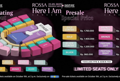 Link dan Cara Beli Tiket Presale Konser Rossa di Indonesia Arena, Dibuka Hari Ini Pukul 15.00 WIB