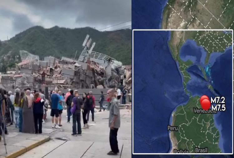 Gempa Besar 7,5 Magnitudo Guncang Venezuela, Warga Menangis Sang Nenek Terjebak di Bawah Puing