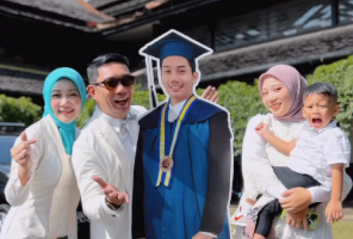 Hadiri Wisuda Eril, Ridwan Kamil Bocorkan Tugas Akhir Sang Anak di ITB: 'Allah Masih Menyayangimu'