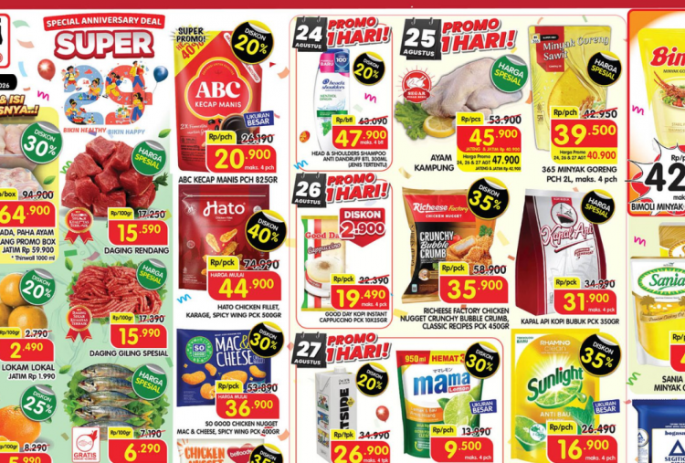 Katalog Promo Superindo Minggu Ini 24-27 Agustus 2026, Diskon ABC Kecap Manis Rp20.900