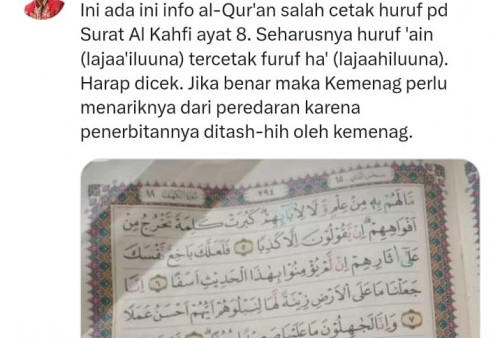 Kronologi Alquran Salah Cetak sampai Dirasani Mahfudz MD, sudah Berkali-Kali Viral!