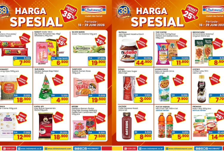 Promo Indomaret Terbaru Periode 20 Juni 2026, Diskon Cokelat Silver Queen Green Tea Matcha Cuma Rp19 Ribu
