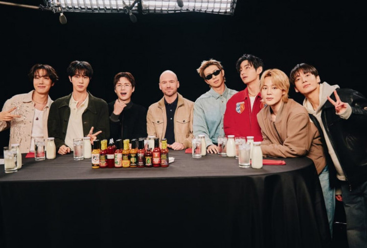 BTS Jajal Tantangan Spicy Wings di Hot Ones, Cetak Rekor dan Bikin Heboh