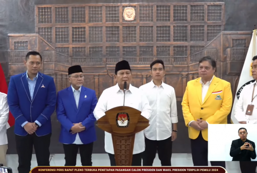 Sejumlah Elite Parpol Koalisi Indonesia Maju Hadiri Penetapan Prabowo-Gibran di KPU