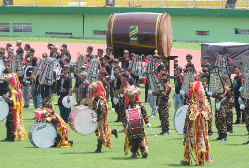 Drum Band Banser di 1 Abad NU Bikin Merinding, padahal Baru Geladi Bersih