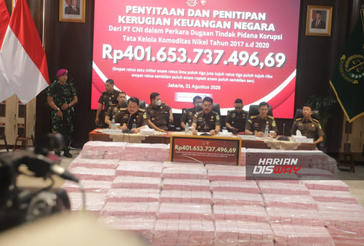 Rp 401 Miliar Uang Sitaan Kasus Nikel Dipamerkan Kejagung