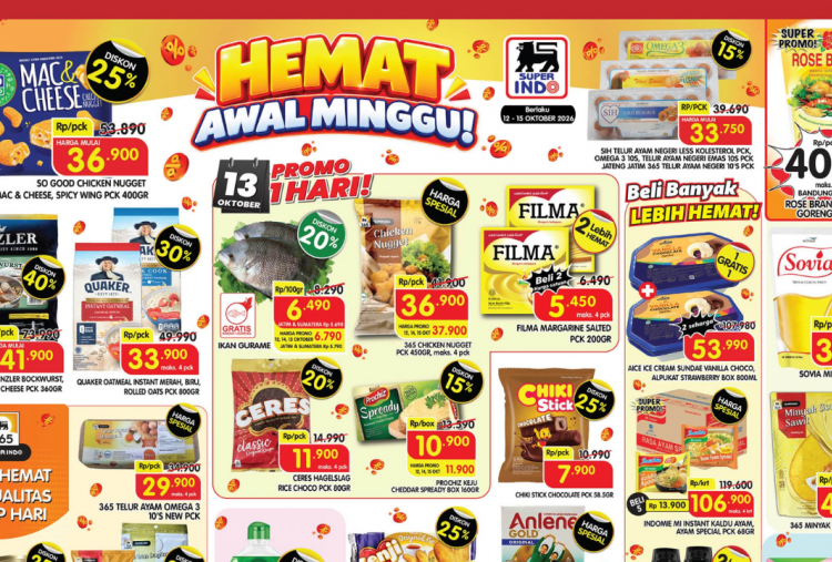 Katalog Promo Superindo Terbaru Minggu ini 12-15 Oktober 2026, Diskon Minyak Goreng Mulai Rp38.900