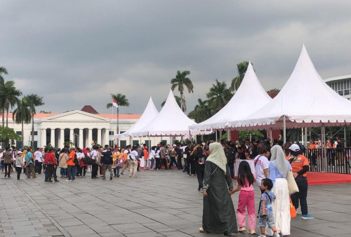 Pendukung Paslon Meriahkan Deklarasi Pilkada Damai Pemilihan Gubernur dan Wakil Gubernur Jakarta di Kota Tua 