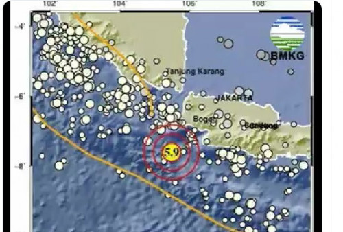 Gempa 5,7 Magnitudo Guncang Banten Terasa Sampai Bandung 