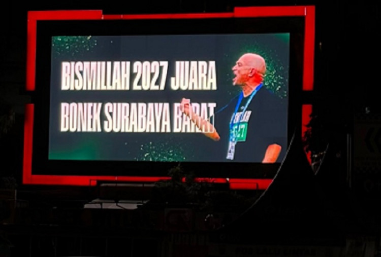 Sambut Anniversarry Persebaya ke-99, Karya Bonek Tampil di Videotron Surabaya