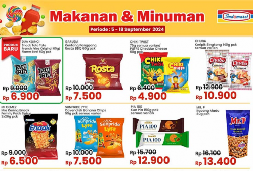 Katalog Promo Indomaret Spesial Long Weekend 15 September 2024, Aneka Snack Cemilan Mulai Rp5 Ribuan