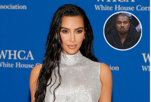 Demi Anak, Kim Kardashian dan Kanye West Nonton Basket Bareng