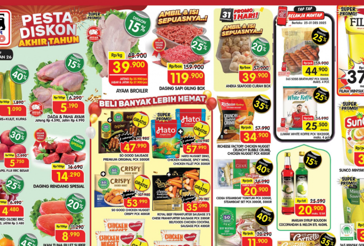 Katalog Promo Superindo Terbaru Minggu Ini 29 Desember 2025-1 Januari 2026, Buy 1 Get 1 Sosis So Good untuk Tahun Baru