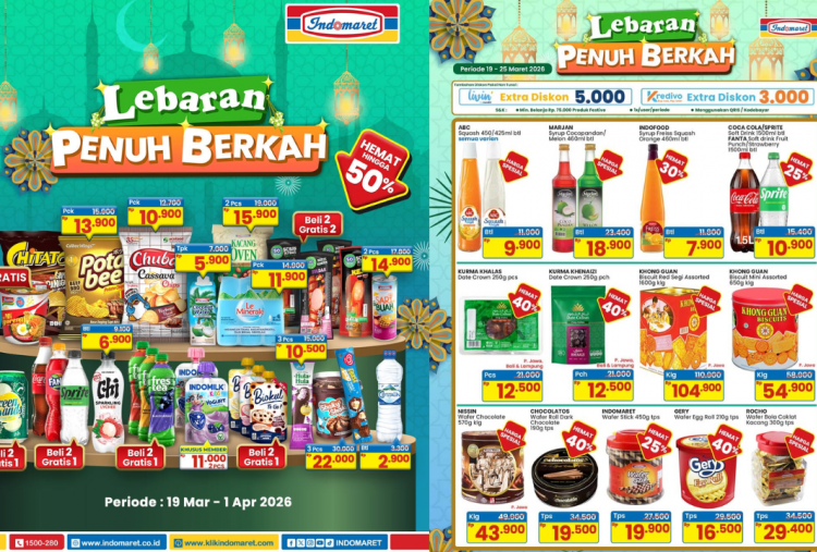 Promo JSM Indomaret Spesial Lebaran 20-22 Maret 2026, Biskuit Khong Guan-Gery Wafer Egg Roll Mulai Rp16 Ribuan