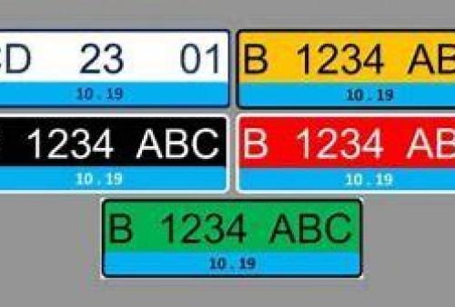 Kenali Warna TNKB , Khusus Kendaraan Listrik Ditandai dengan Garis Biru pada Pelat Nomor 