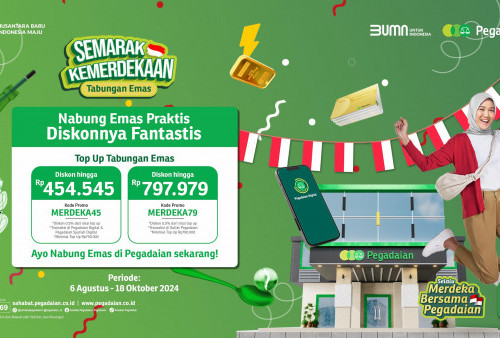 Merdeka! Nabung Emas Praktis, Diskonnya Fantastis di Pegadaian